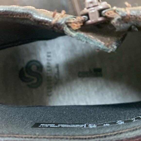 Clarks Cloud-steppers Caddell Tropic brown women’s size 9.5 wedge ankle boot - Picture 5 of 7